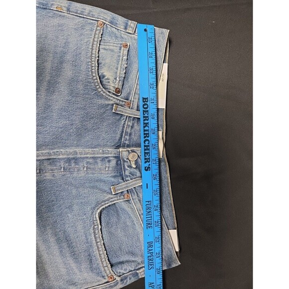 Agolde Kelly Jeans Backdrop Blue Size 27 Straight Distressed NWT New - Picture 11 of 13